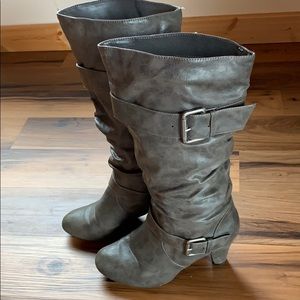Tall grey boots SZ 8.5